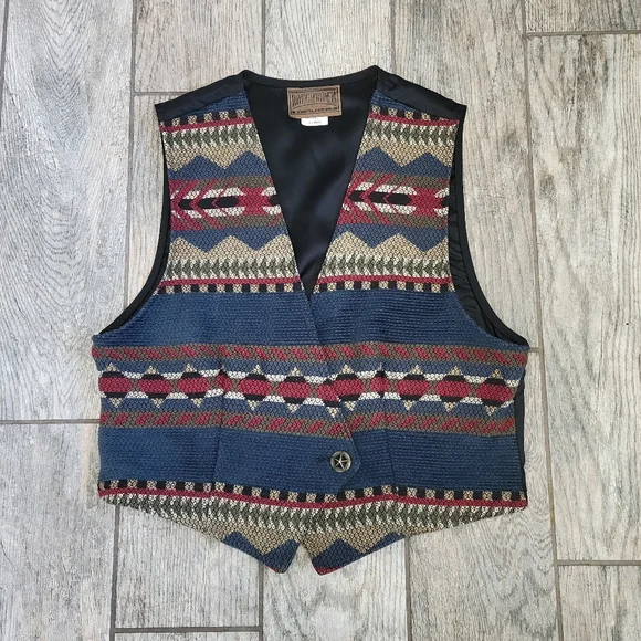 Womans Vintage Western Vest - Picture 3 of 9